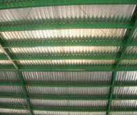 interior view of metal roof made from galvanized sheet metal